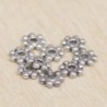 Perles métal - Rondelles - Fleur 003 - 5x1mm - Argenté foncé - Lot de 10
