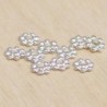 Perles métal - Rondelles - Fleur 007 - 6x1mm - Argenté - Lot de 10