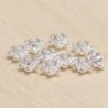 Perles métal - Rondelles - Fleur 009 - 6x3mm - Argenté - Lot de 10
