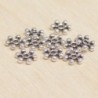 Perles métal - Rondelles - Fleur 010 - 7x2mm - Argenté foncé - Lot de 10