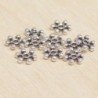 Perles métal - Rondelles - Fleur 010 - 7x2mm - Argenté foncé - Lot de 10