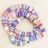 Perles Heishi 6mm de diamètre en pâte polymère - Au fil - Multicolore pop