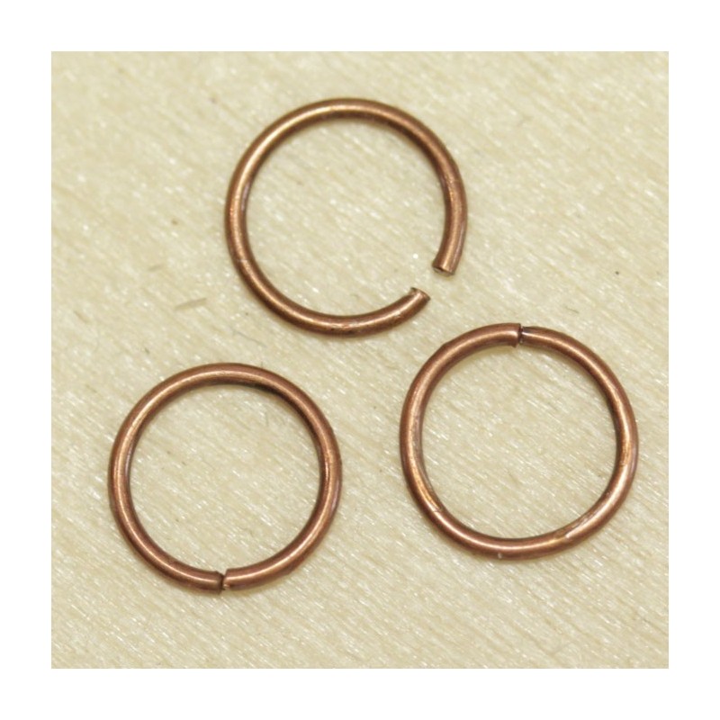 Anneaux de jonction 7mm  - Cuivre rouge - Lot de 10