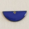 Sequin Emaillé en résine époxy demi-lune 18x8mm - Bleu Violet