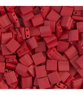 MTL-2040 Miyuki Tila 5x5mm - Matted Metallic  Brick Red - 5g