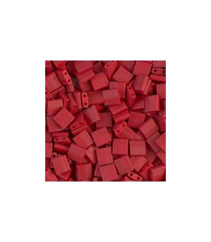 MTL-2040 Miyuki Tila 5x5mm - Matted Metallic  Brick Red - 5g