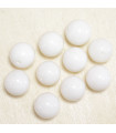 Perles rondes de bénitier - 10mm - Lot de 10 perles - Pierre naturelle ou Gemme