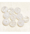 Perles en pierre naturelle ou Gemme - Cristal Roche Craquelé - 6mm - Lot de 10 perles