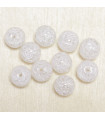 Perles en pierre naturelle ou Gemme - Cristal Roche Craquelé - 8mm - Lot de 10 perles