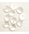 Perles en pierre naturelle ou Gemme - Cristal Roche - 10mm - Lot de 10 perles