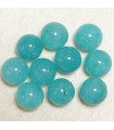 Perles rondes en Amazonite - 10mm - Lot de 10 perles - Pierre naturelle ou Gemme
