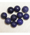 Perles rondes en Lapis Lazuli - 10mm - Lot de 10 perles - Pierre naturelle ou Gemme