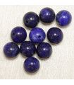 Perles rondes en Lapis Lazuli - 6mm - Lot de 10 perles - Pierre naturelle ou Gemme