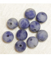 Perles rondes en Sodalite Mat - 10mm - Lot de 10 perles - Pierre naturelle ou Gemme
