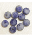 Perles rondes en Sodalite Mat - 8mm - Lot de 10 perles - Pierre naturelle ou Gemme