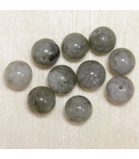 Perles en pierre naturelle ou Gemme - Labradorite - 4mm - Lot de 10 perles