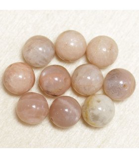 Perles en pierre naturelle ou Gemme - Pierre De Lune - 8mm - Lot de 10 perles
