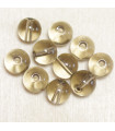 Perles en pierre naturelle ou Gemme - Quartz Fumé - 8mm - Lot de 10 perles