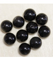 Perles en pierre naturelle ou Gemme - Obsidienne Gold - 10mm - Lot de 10 perles