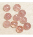 Perles en pierre naturelle ou Gemme - Quartz Fraise - 4mm - Lot de 10 perles