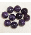 Perles rondes en Améthyste - 10mm - Lot de 10 perles - Pierre naturelle ou Gemme