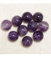 Perles rondes en Améthyste - 8mm - Lot de 10 perles - Pierre naturelle ou Gemme