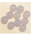 Perles en pierre naturelle ou Gemme - Jade Violet Clair Teintée - 10mm - Lot de 10 perles