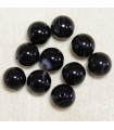 Perles rondes en Agate Noire - 10mm - Lot de 10 perles - Pierre naturelle ou Gemme