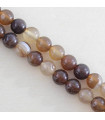 Fil de 38cm en Perles en pierre naturelle - Agate Teintée Marron - 8mm