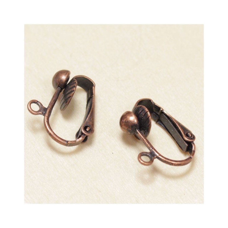 Boucles d'oreilles Clips - Cuivre - La Paire