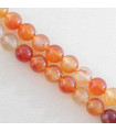 Fil de 38cm en Perles en pierre naturelle - Agate Teintée Orange - 8mm
