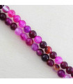 Fil de 38cm en Perles en pierre naturelle - Agate Teintée Rose - 4mm