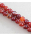 Fil de 38cm en Perles en pierre naturelle - Agate Teintée Rouge - 8mm