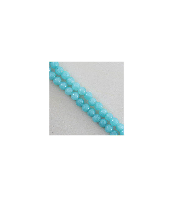 Perles rondes en Amazonite - 4mm - Fil de 38cm - Pierre naturelle ou Gemme