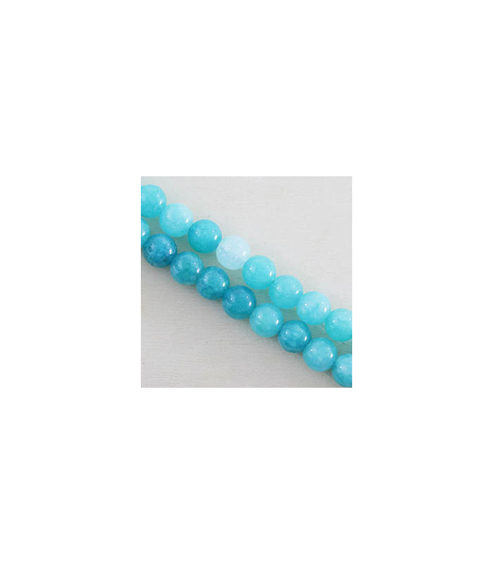 Perles rondes en Amazonite - 8mm - Fil de 38 cm - Pierre naturelle ou Gemme