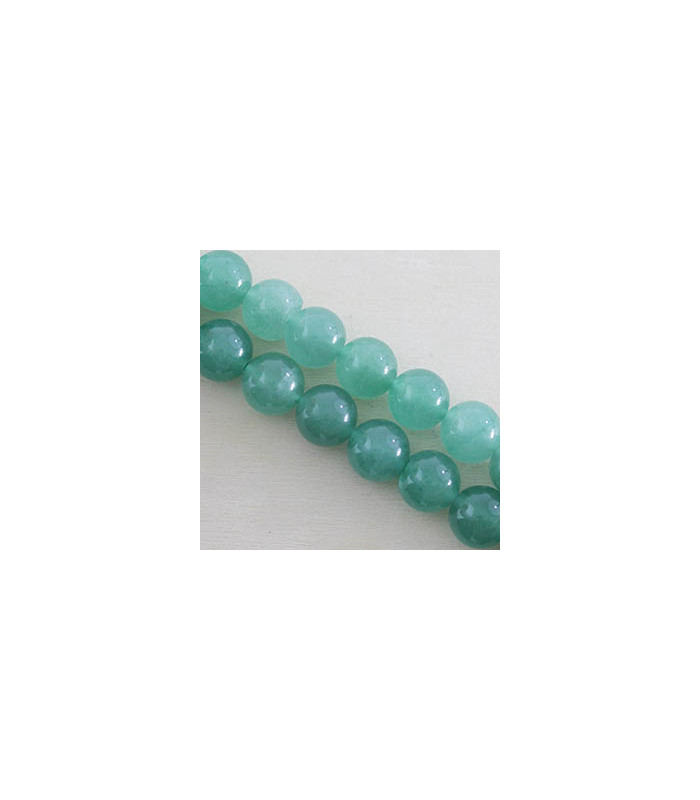 Perles rondes en Aventurine Verte - 10mm - Fil de 38cm - Pierre naturelle ou Gemme