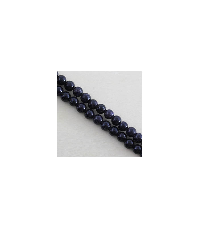 Fil de 38cm en Perles en pierre naturelle - BlueStone (Synthèse) - 6mm