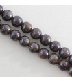 Perles rondes en Bronzite - 8mm - Fil de 38 cm - Pierre naturelle ou Gemme