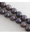 Perles rondes en Bronzite - 10mm - Fil de 38cm - Pierre naturelle ou Gemme
