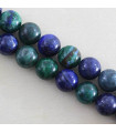 Fil de 38cm en Perles en pierre naturelle - Chrysocolle Azurite - 10mm