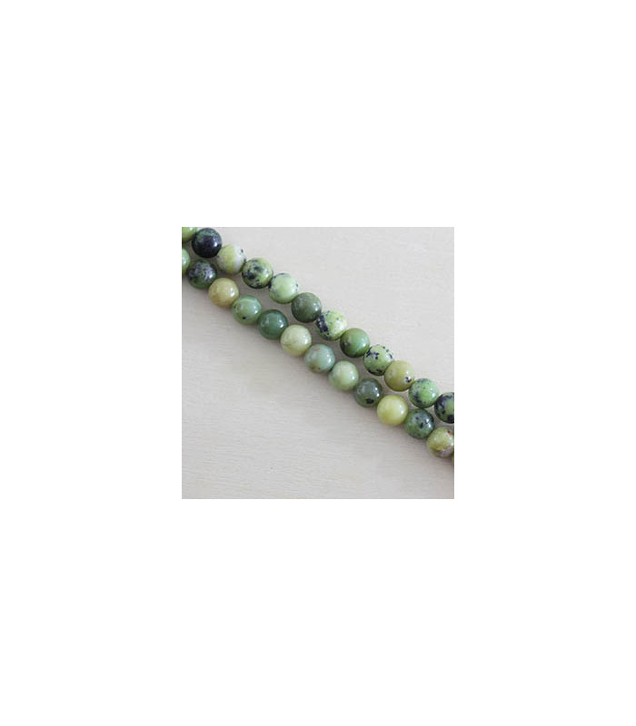 Perles rondes en Chrysoprase - 4mm - Fil de 38cm - Pierre naturelle ou Gemme