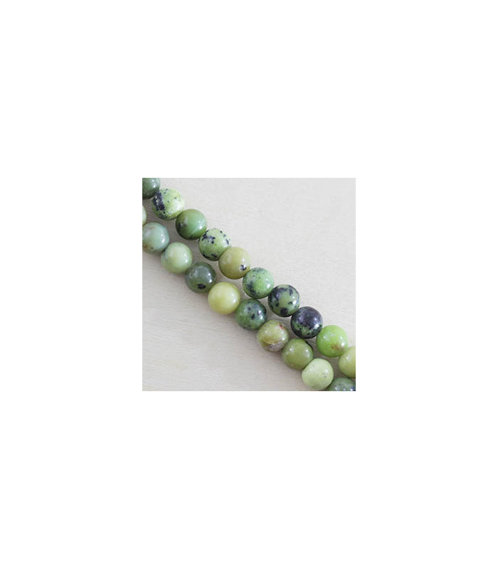 Perles rondes en Chrysoprase - 8mm - Fil de 38 cm - Pierre naturelle ou Gemme