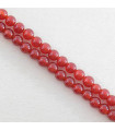 Perles rondes en Cornaline - 4mm - Fil de 38cm - Pierre naturelle ou Gemme