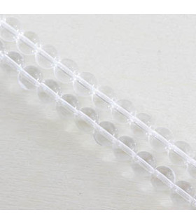 Fil de 38cm en Perles en pierre naturelle - Cristal de Roche - 6mm