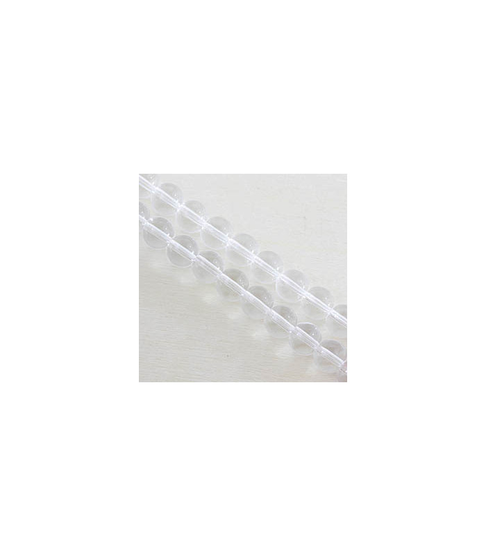 Fil de 38cm en Perles en pierre naturelle - Cristal de Roche - 8mm