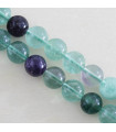 Perles rondes en Fluorite - 10mm - Fil de 38cm - Pierre naturelle ou Gemme