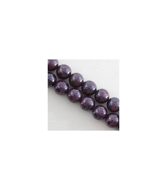 Perles rondes en Grenat - 10mm - Fil de 38cm - Pierre naturelle ou Gemme
