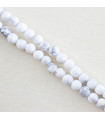 Perles rondes en Howlite - 4mm - Fil de 38cm - Pierre naturelle ou Gemme