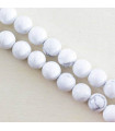 Perles rondes en Howlite - 8mm - Fil de 38 cm - Pierre naturelle ou Gemme