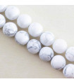Perles rondes en Howlite - 10mm - Fil de 38cm - Pierre naturelle ou Gemme